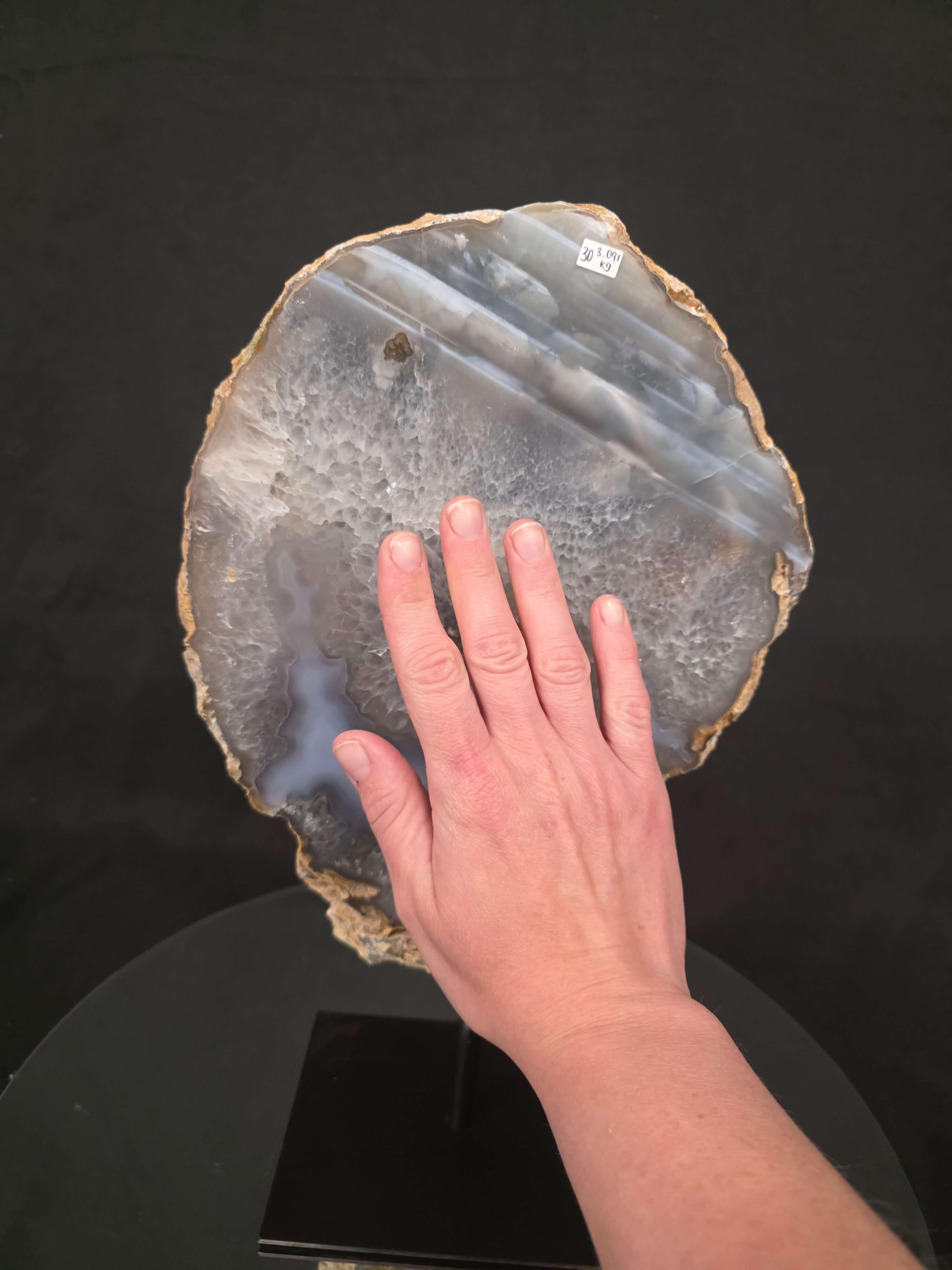 Large Premium Agate Natural Slice on Stand 30 – 3.091g - H37xW22xD12cm - Image 7