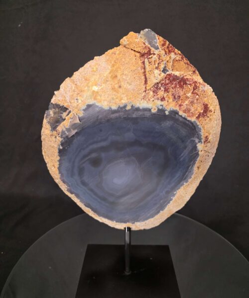 Large Premium Agate Natural Slice on Stand 31 – 2.455g - H35xW33.5xD12cm - Image 3