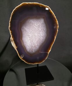 Large Premium Agate Natural Slice on Stand 32 – 3.193g - H38xW24xD12cm