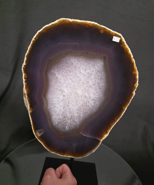 Large Premium Agate Natural Slice on Stand 32 – 3.193g - H38xW24xD12cm - Image 6
