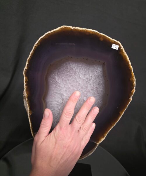 Large Premium Agate Natural Slice on Stand 32 – 3.193g - H38xW24xD12cm - Image 7