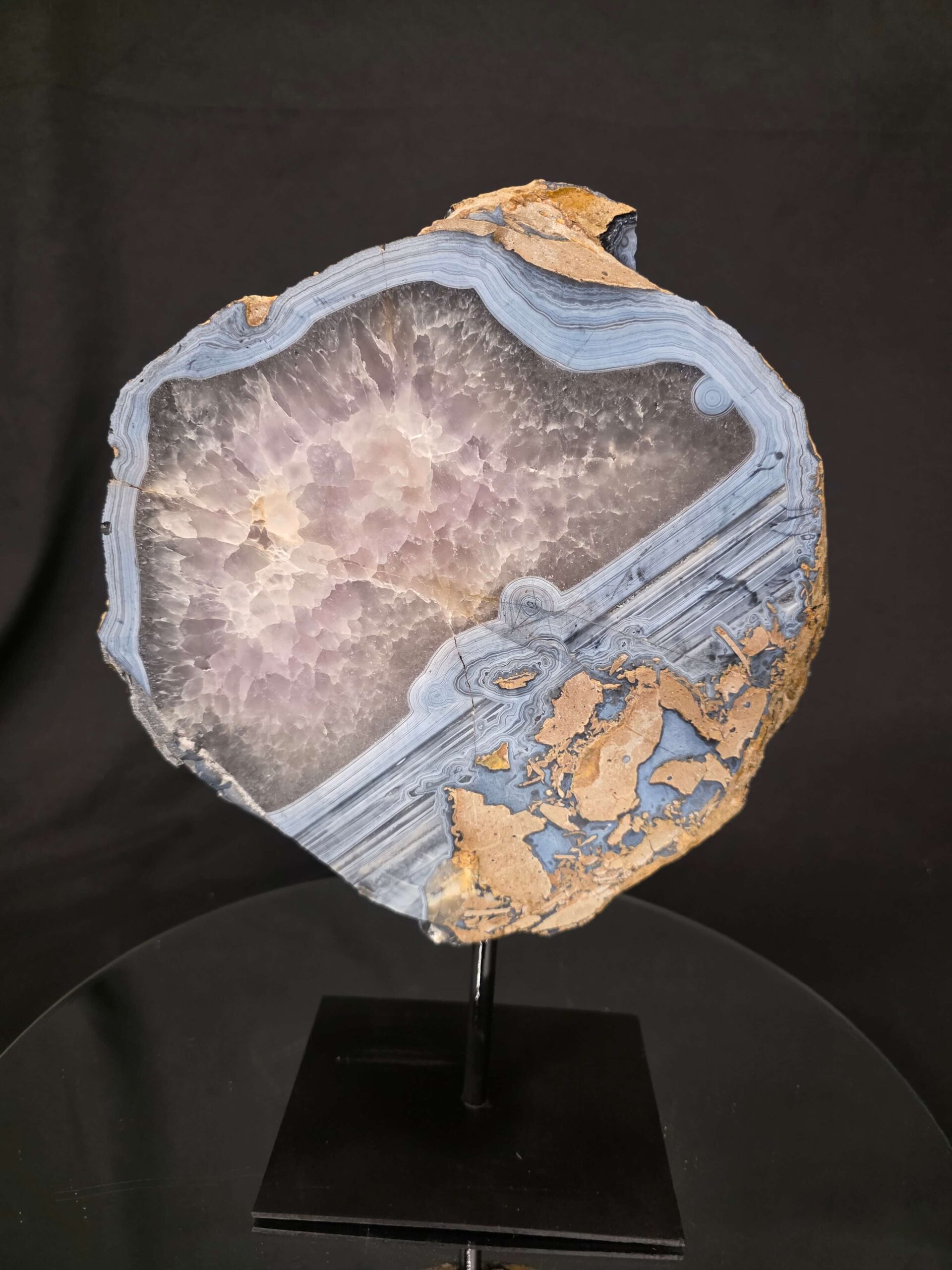 Large Premium Agate Natural Slice on Stand 33 – 3.178g - H34xW24xD12cm - Image 3