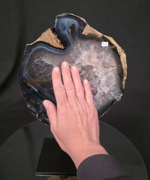 Large Premium Agate Natural Slice on Stand 33 – 3.178g - H34xW24xD12cm - Image 5
