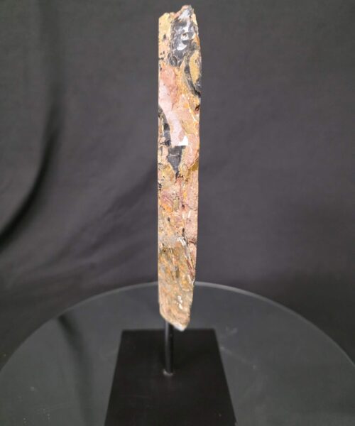 Alternative view of Large Premium Agate Natural Slice on Stand 34 – 2.891g - H34.5xW24xD12cm