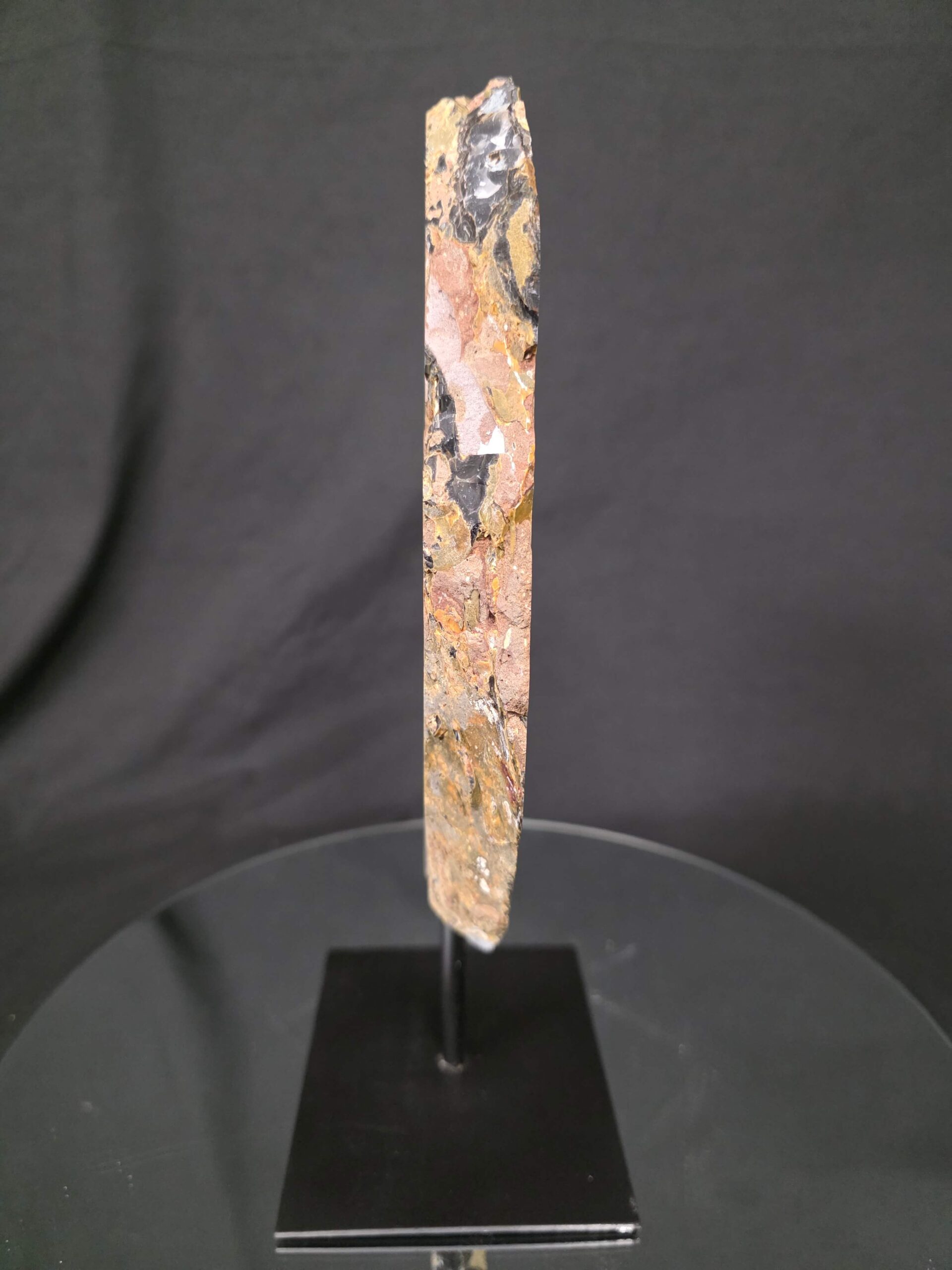 Large Premium Agate Natural Slice on Stand 34 – 2.891g - H34.5xW24xD12cm - Image 2