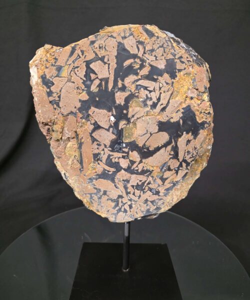 Large Premium Agate Natural Slice on Stand 34 – 2.891g - H34.5xW24xD12cm - Image 3