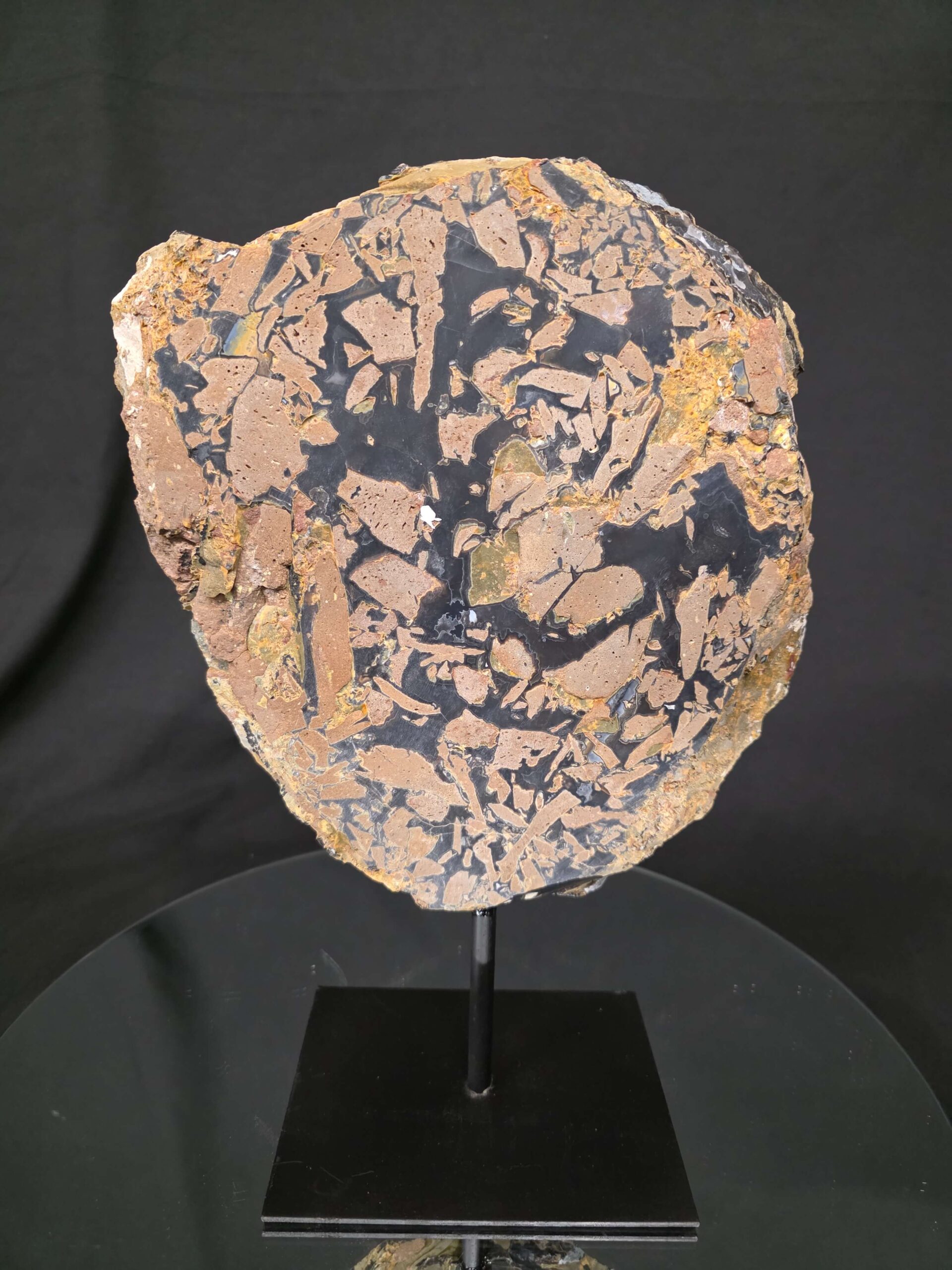 Large Premium Agate Natural Slice on Stand 34 – 2.891g - H34.5xW24xD12cm - Image 3
