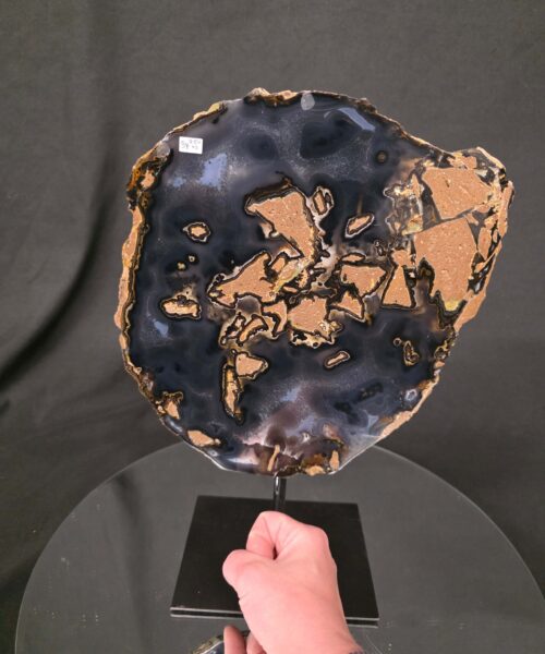 Large Premium Agate Natural Slice on Stand 34 – 2.891g - H34.5xW24xD12cm - Image 4