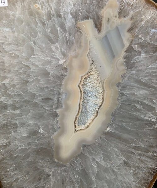 Large Premium Agate Natural Slice on Stand 35 – 2.944g - H34xW23xD12cm - Image 4