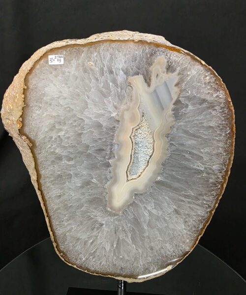 Large Premium Agate Natural Slice on Stand 35 – 2.944g - H34xW23xD12cm - Image 5