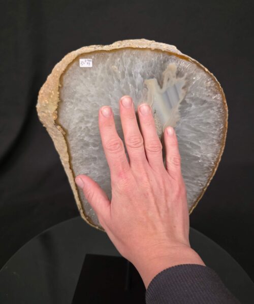 Large Premium Agate Natural Slice on Stand 35 – 2.944g - H34xW23xD12cm - Image 7