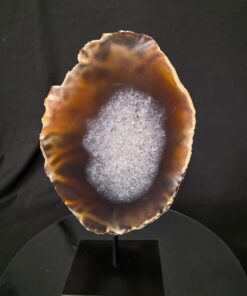 Large Premium Agate Natural Slice on Stand 36 – 2.801g - H36xW22xD12cm