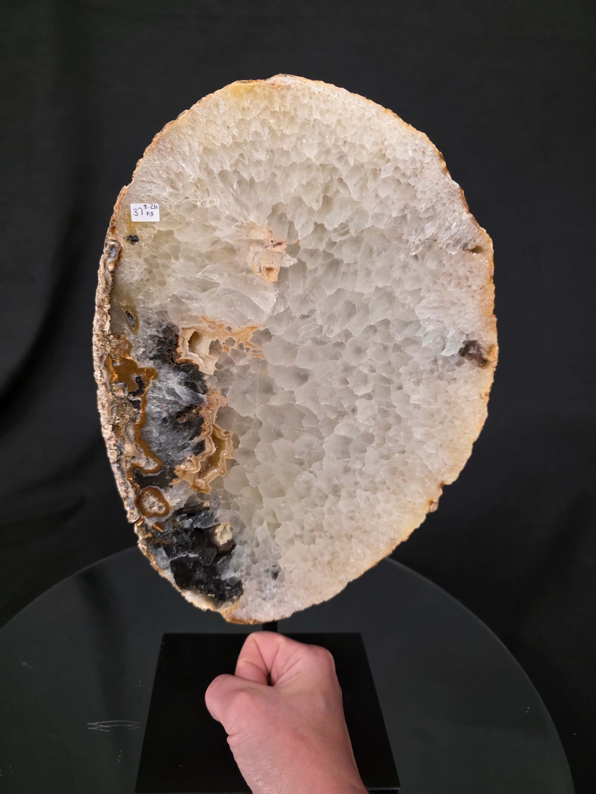 Large Premium Agate Natural Slice on Stand 37 – 3.231g - H37xW21xD12cm - Image 6