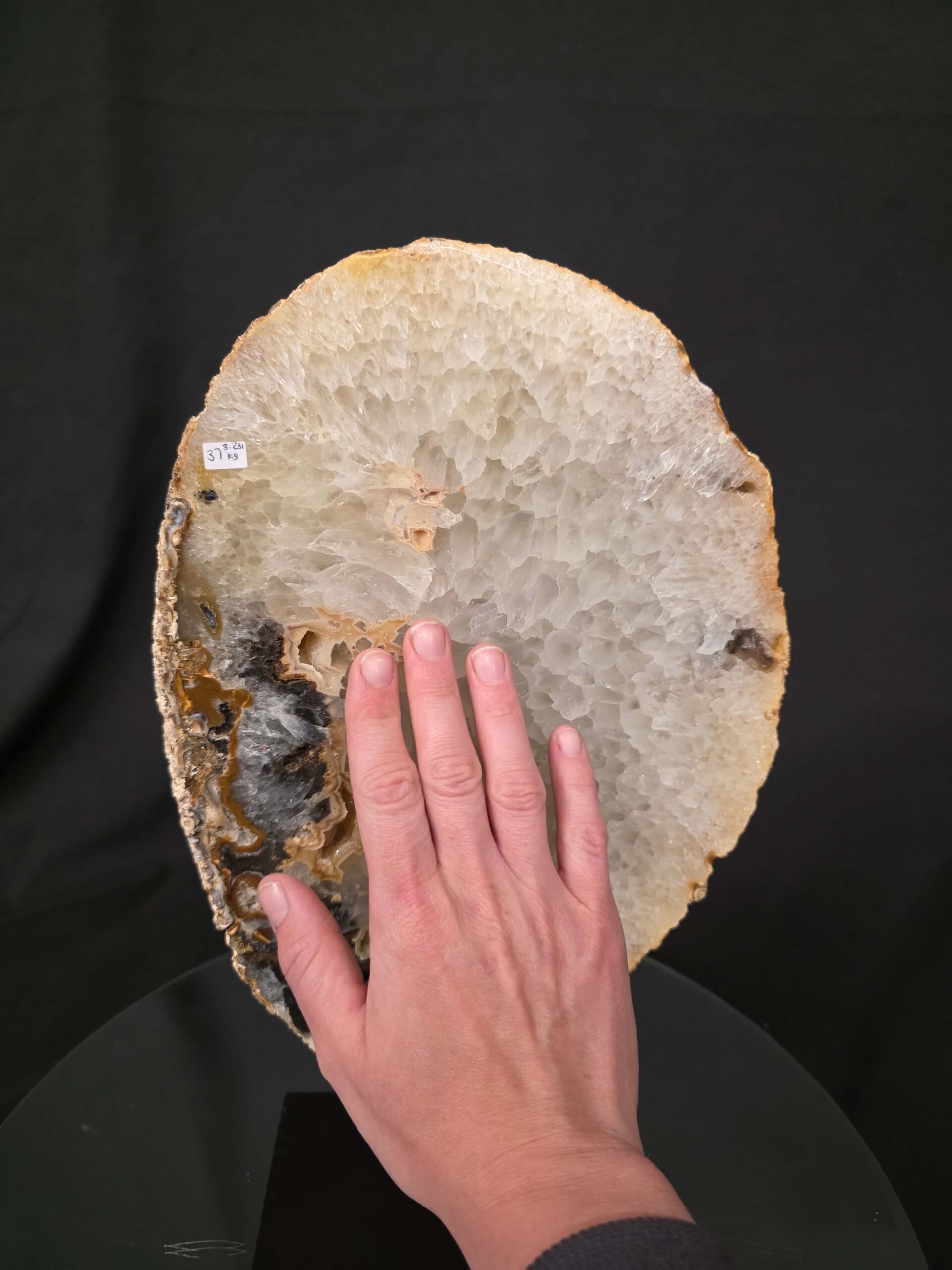 Large Premium Agate Natural Slice on Stand 37 – 3.231g - H37xW21xD12cm - Image 7