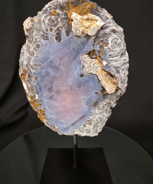 Large Premium Agate Natural Slice on Stand 38 – 2.742g - H34xW20xD12cm - Image 3