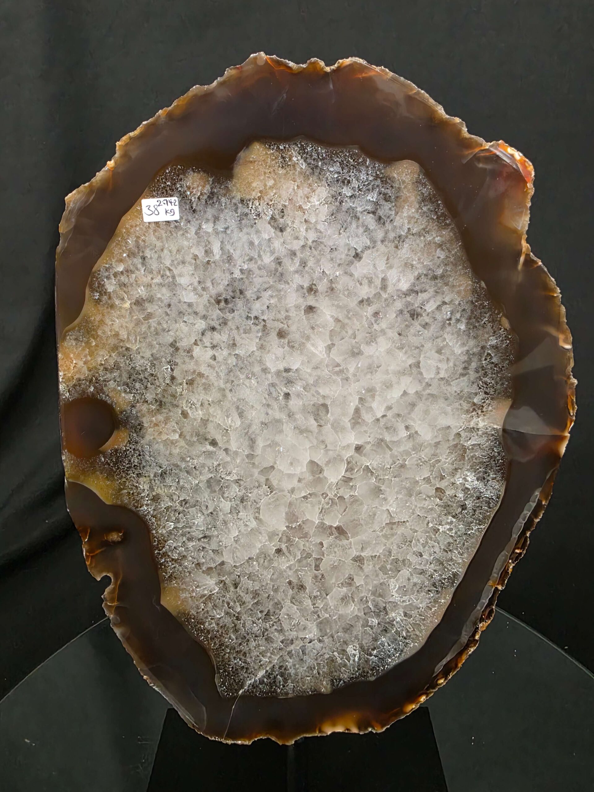 Large Premium Agate Natural Slice on Stand 38 – 2.742g - H34xW20xD12cm - Image 5