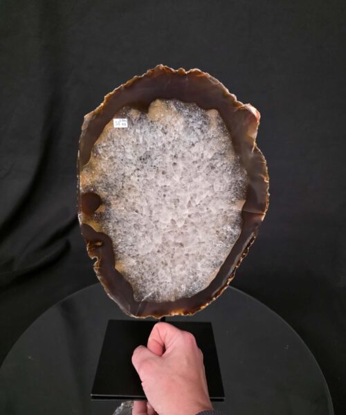 Large Premium Agate Natural Slice on Stand 38 – 2.742g - H34xW20xD12cm - Image 6