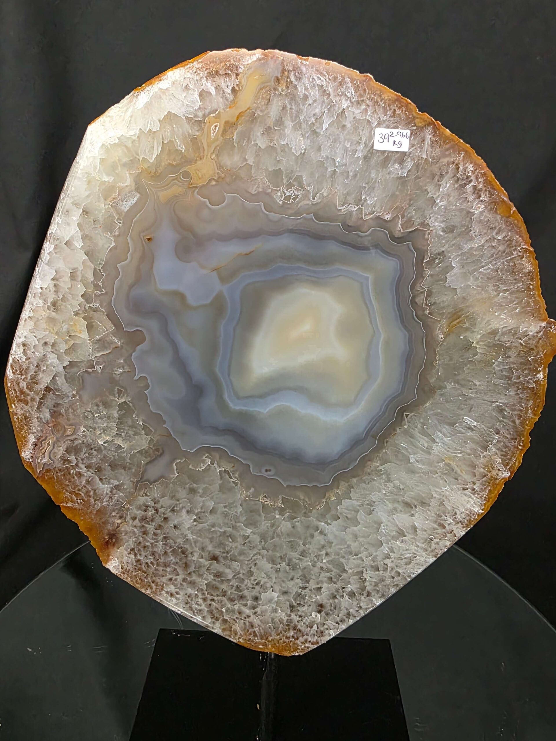 Large Premium Agate Natural Slice on Stand 39 – 2.966g - H34.5xW24xD12cm - Image 5