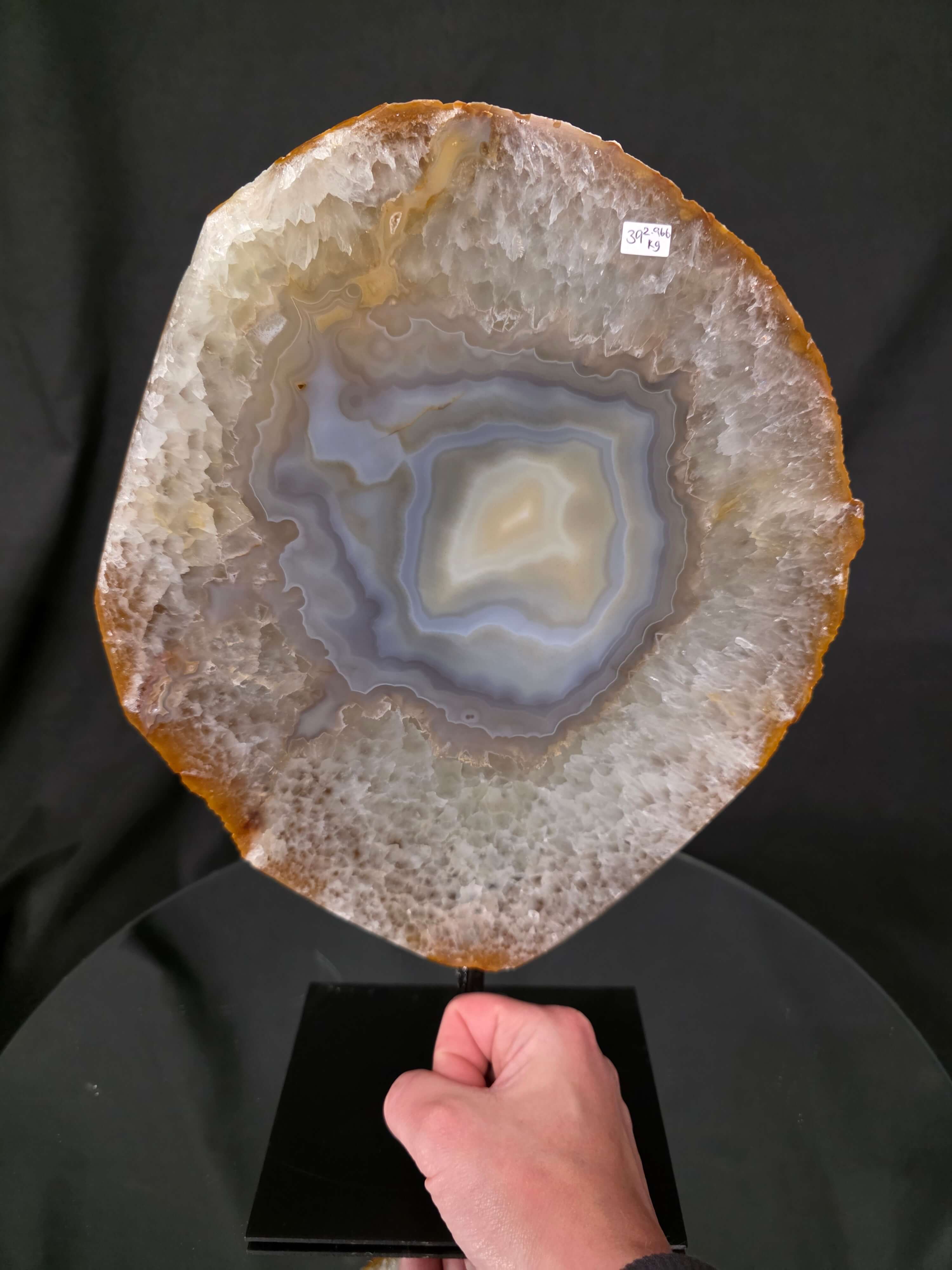 Large Premium Agate Natural Slice on Stand 39 – 2.966g - H34.5xW24xD12cm - Image 6