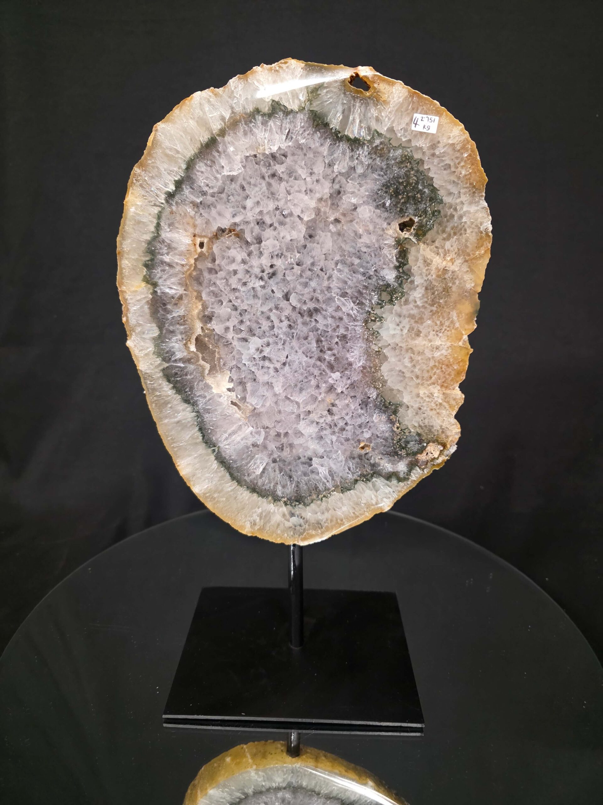 Large Premium Agate Natural Slice on Stand 4 – 2.751g - H35.5xW21xD12cm - Image 9