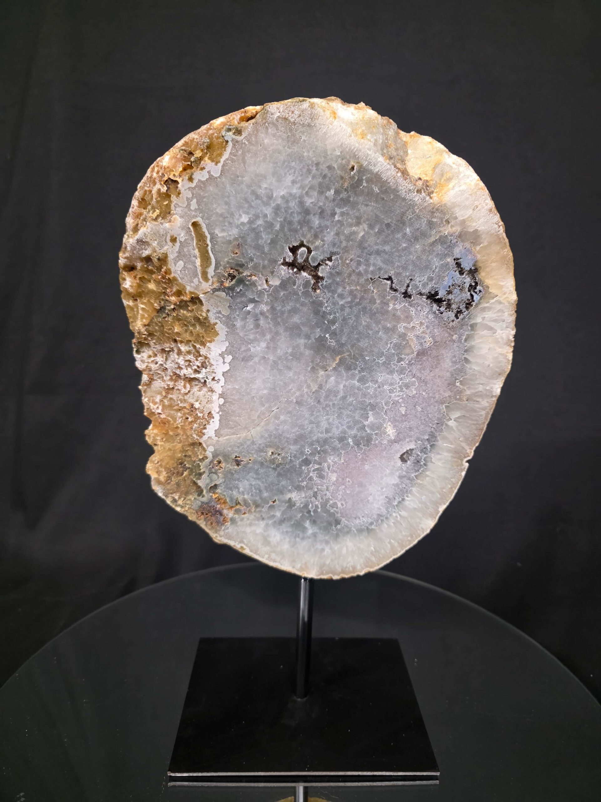 Large Premium Agate Natural Slice on Stand 4 – 2.751g - H35.5xW21xD12cm - Image 3