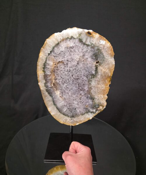 Large Premium Agate Natural Slice on Stand 4 – 2.751g - H35.5xW21xD12cm - Image 5