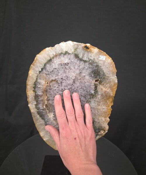Large Premium Agate Natural Slice on Stand 4 – 2.751g - H35.5xW21xD12cm - Image 6