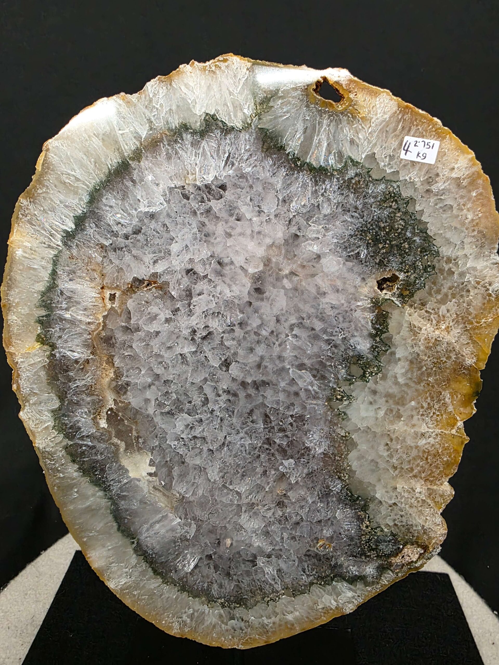 Large Premium Agate Natural Slice on Stand 4 – 2.751g - H35.5xW21xD12cm - Image 8