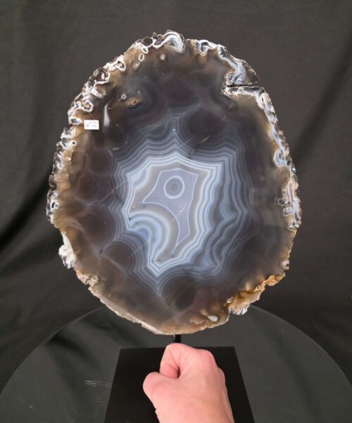Large Premium Agate Natural Slice on Stand 40 – 2.817g - H36.5xW24.5xD12cm - Image 6