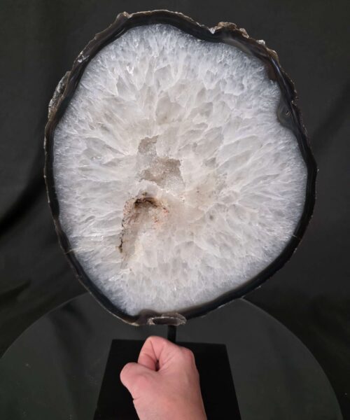 Large Premium Agate Natural Slice on Stand 41 – 3.475g - H37xW25xD12cm - Image 6