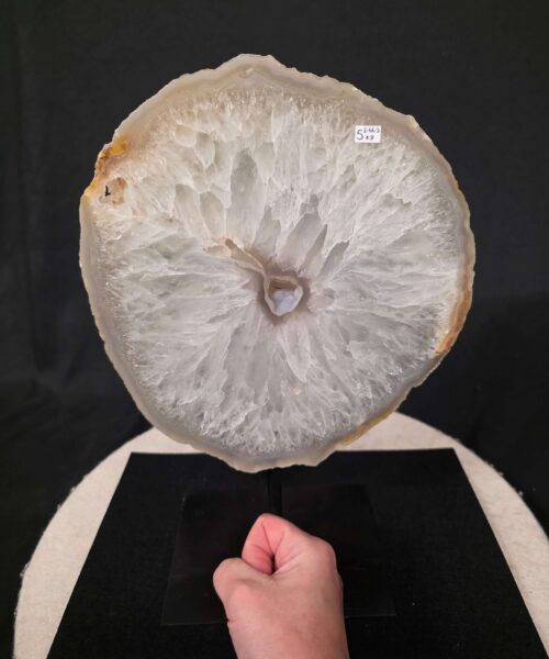 Large Premium Agate Natural Slice on Stand 5 – 2.663g - H32xW22xD12cm - Image 7