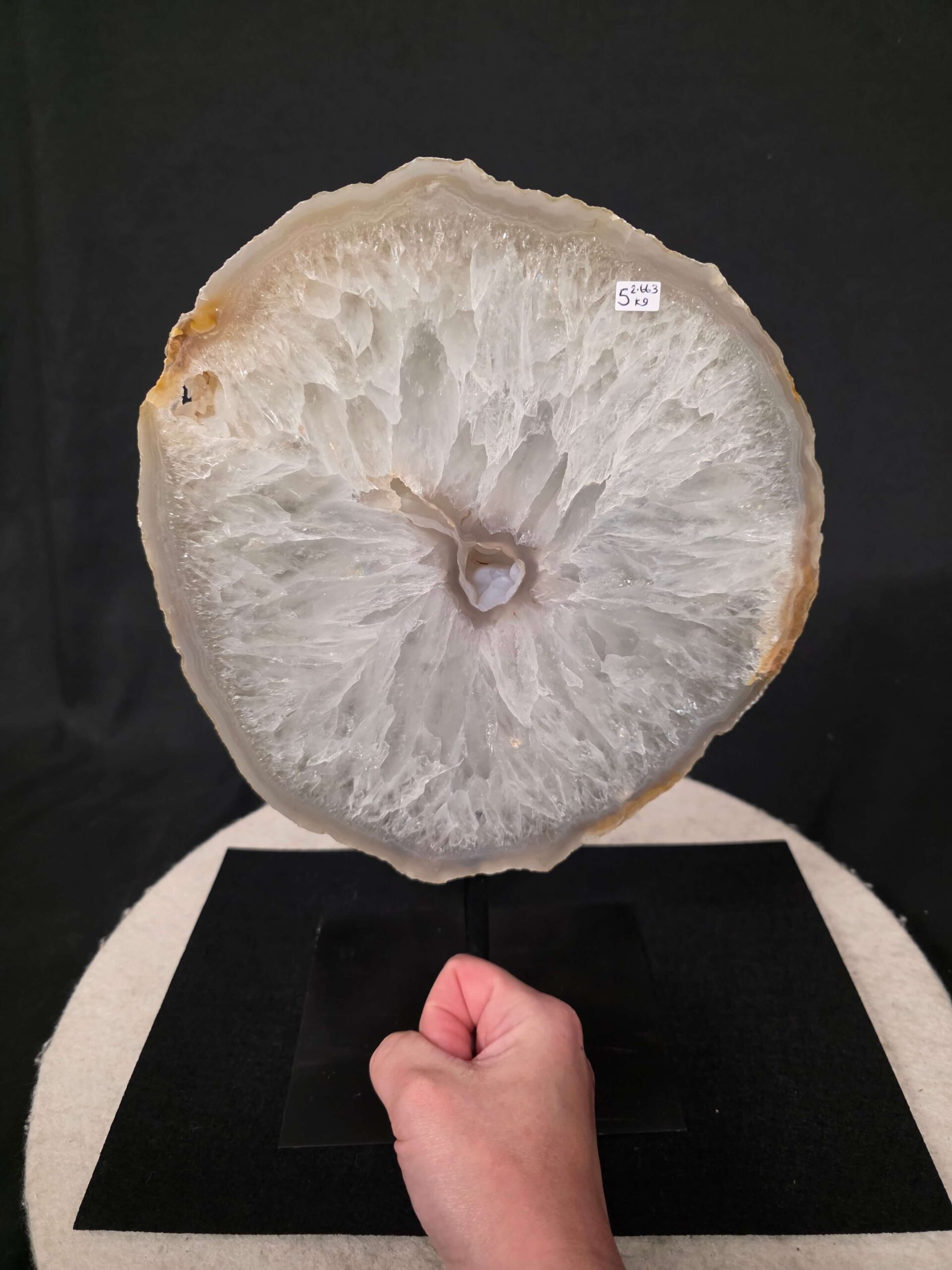 Large Premium Agate Natural Slice on Stand 5 – 2.663g - H32xW22xD12cm - Image 7