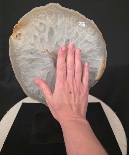 Large Premium Agate Natural Slice on Stand 5 – 2.663g - H32xW22xD12cm - Image 8
