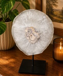 Large Premium Agate Natural Slice on Stand 6 – 3.069g - H35xW25xD12cm