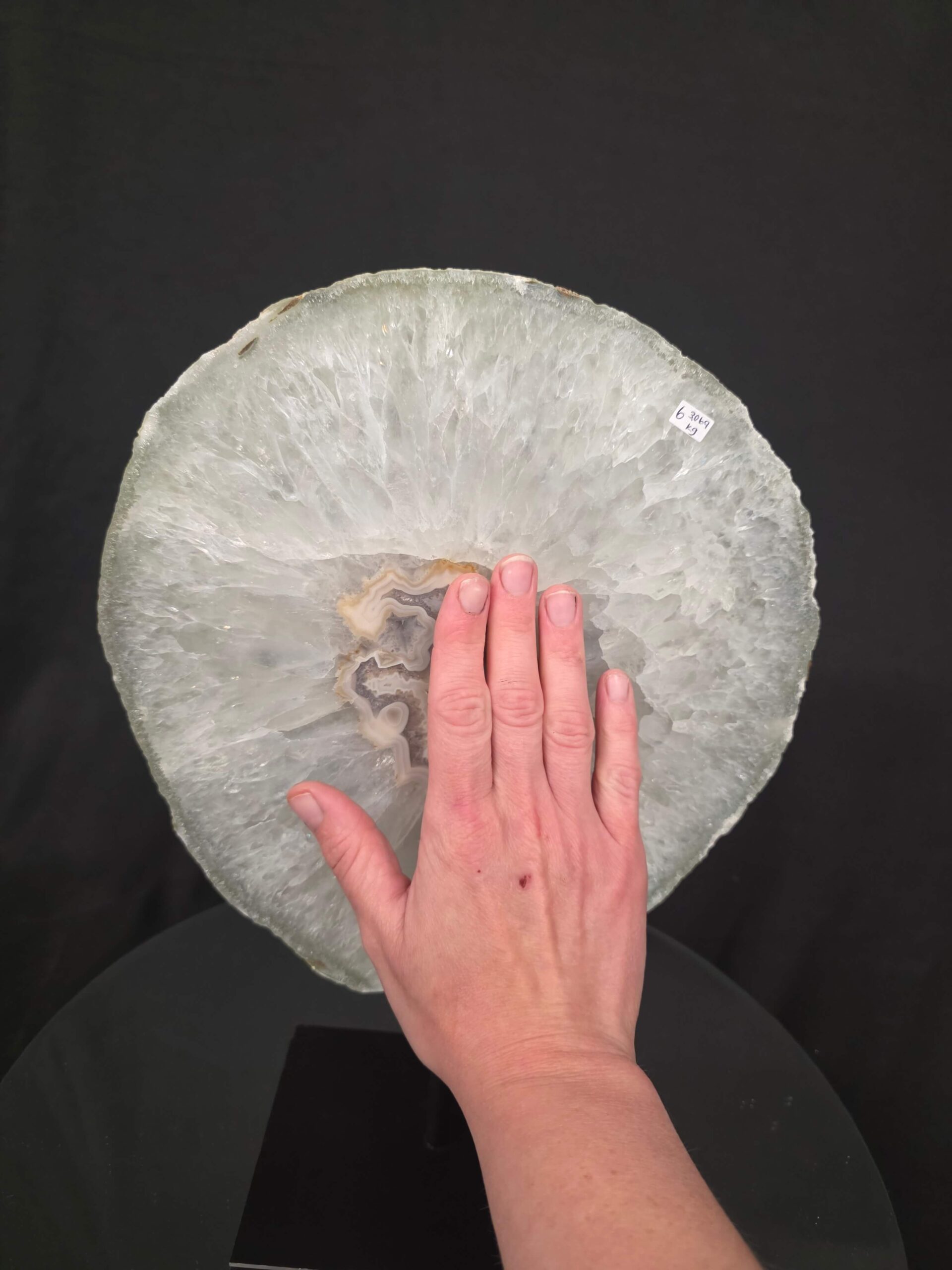Large Premium Agate Natural Slice on Stand 6 – 3.069g - H35xW25xD12cm - Image 7