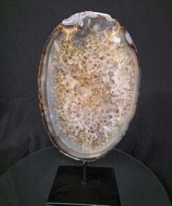 Large Premium Agate Natural Slice on Stand 8 – 2.705g - H37xW21xD12cm