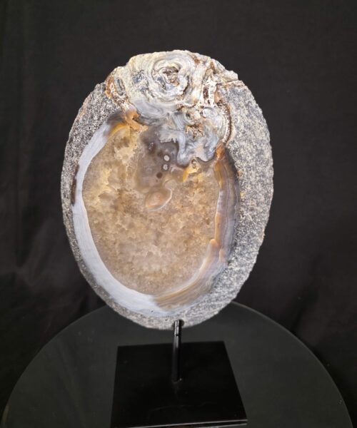 Large Premium Agate Natural Slice on Stand 8 – 2.705g - H37xW21xD12cm - Image 3