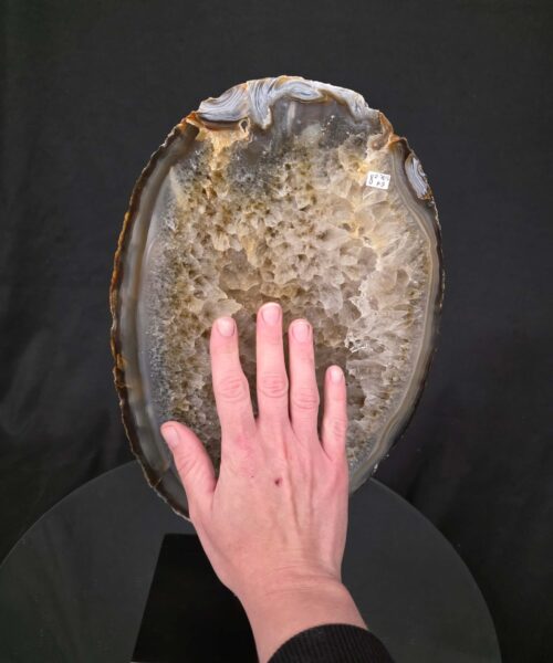 Large Premium Agate Natural Slice on Stand 8 – 2.705g - H37xW21xD12cm - Image 7
