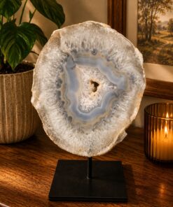 Large Premium Agate Natural Slice on Stand 9 – 2.971g - H34xW23xD12cm