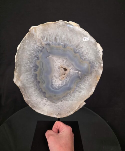 Large Premium Agate Natural Slice on Stand 9 – 2.971g - H34xW23xD12cm - Image 6