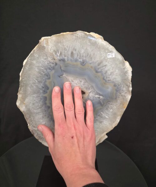 Large Premium Agate Natural Slice on Stand 9 – 2.971g - H34xW23xD12cm - Image 7