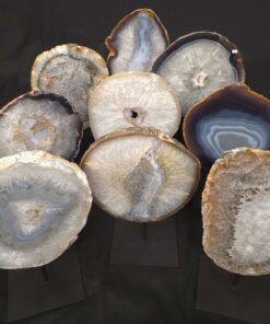 Agate Slices on Stands
