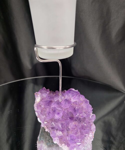 Premium A Grade Amethyst Candle No. 2 Cluster Druzy / 1 Cup Tealight Holders 763g H18xW11.5xD9cm - Image 5