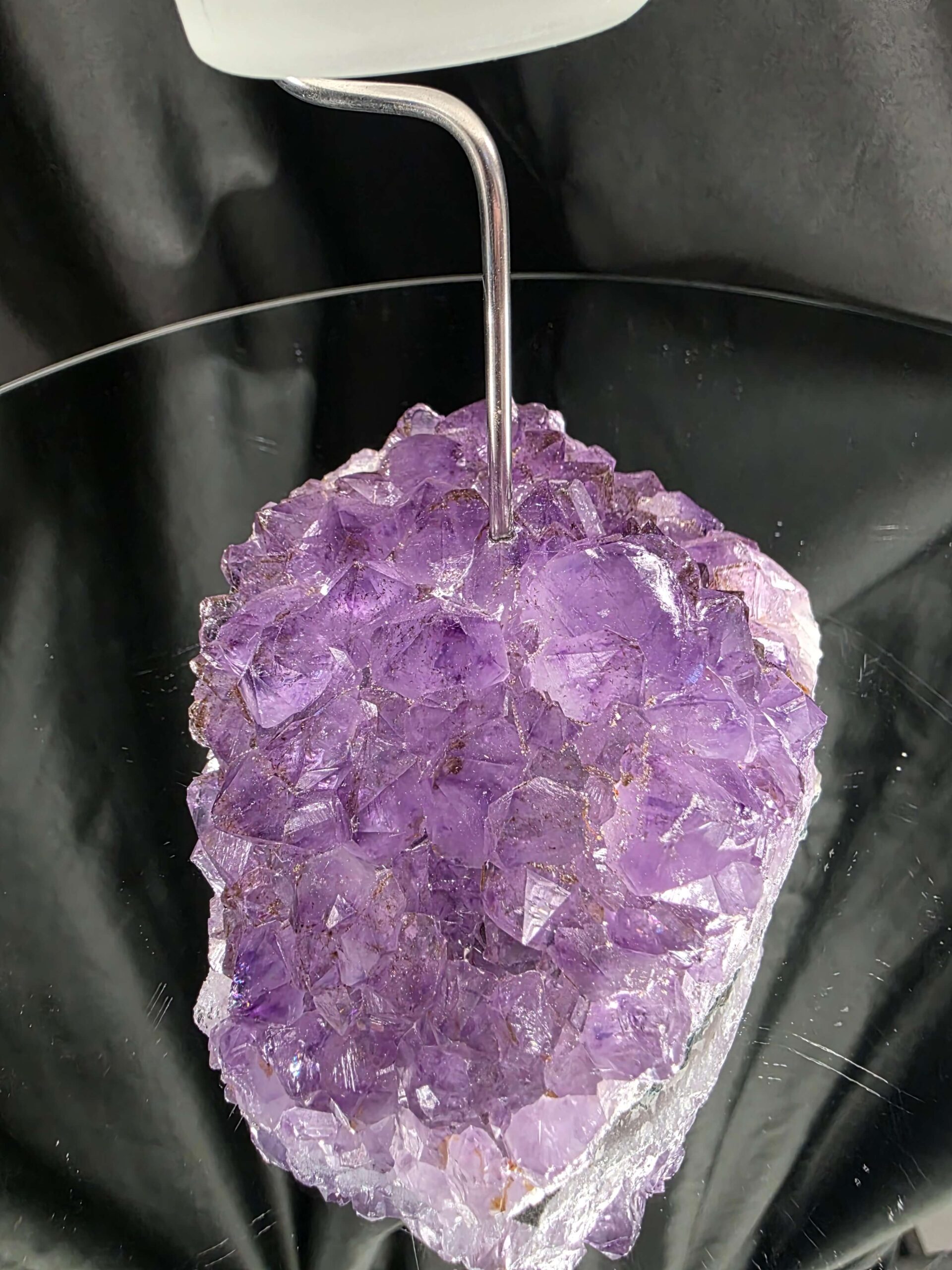 Premium A Grade Amethyst Candle No. 2 Cluster Druzy / 1 Cup Tealight Holders 763g H18xW11.5xD9cm - Image 6