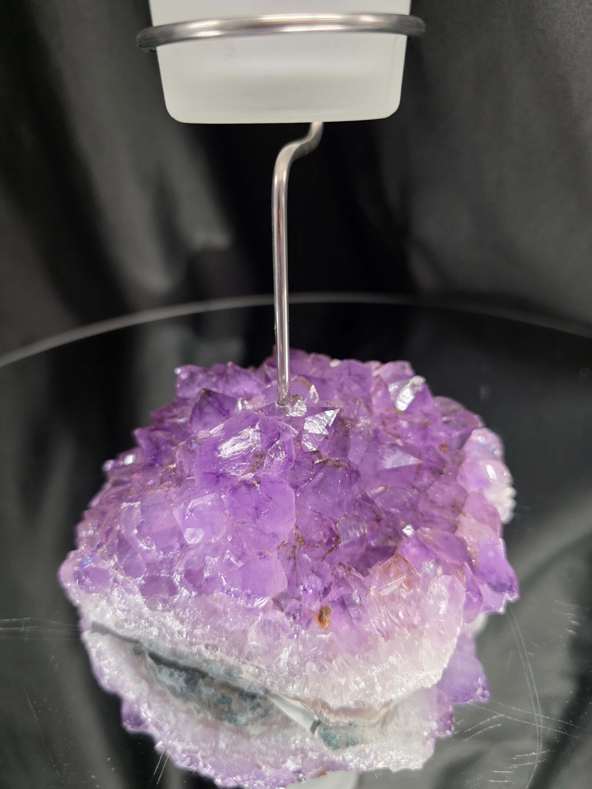 Premium A Grade Amethyst Candle No. 2 Cluster Druzy / 1 Cup Tealight Holders 763g H18xW11.5xD9cm - Image 7