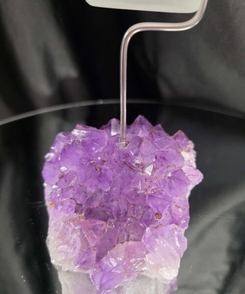 Premium A Grade Amethyst Candle No. 2 Cluster Druzy / 1 Cup Tealight Holders 763g H18xW11.5xD9cm - Image 8