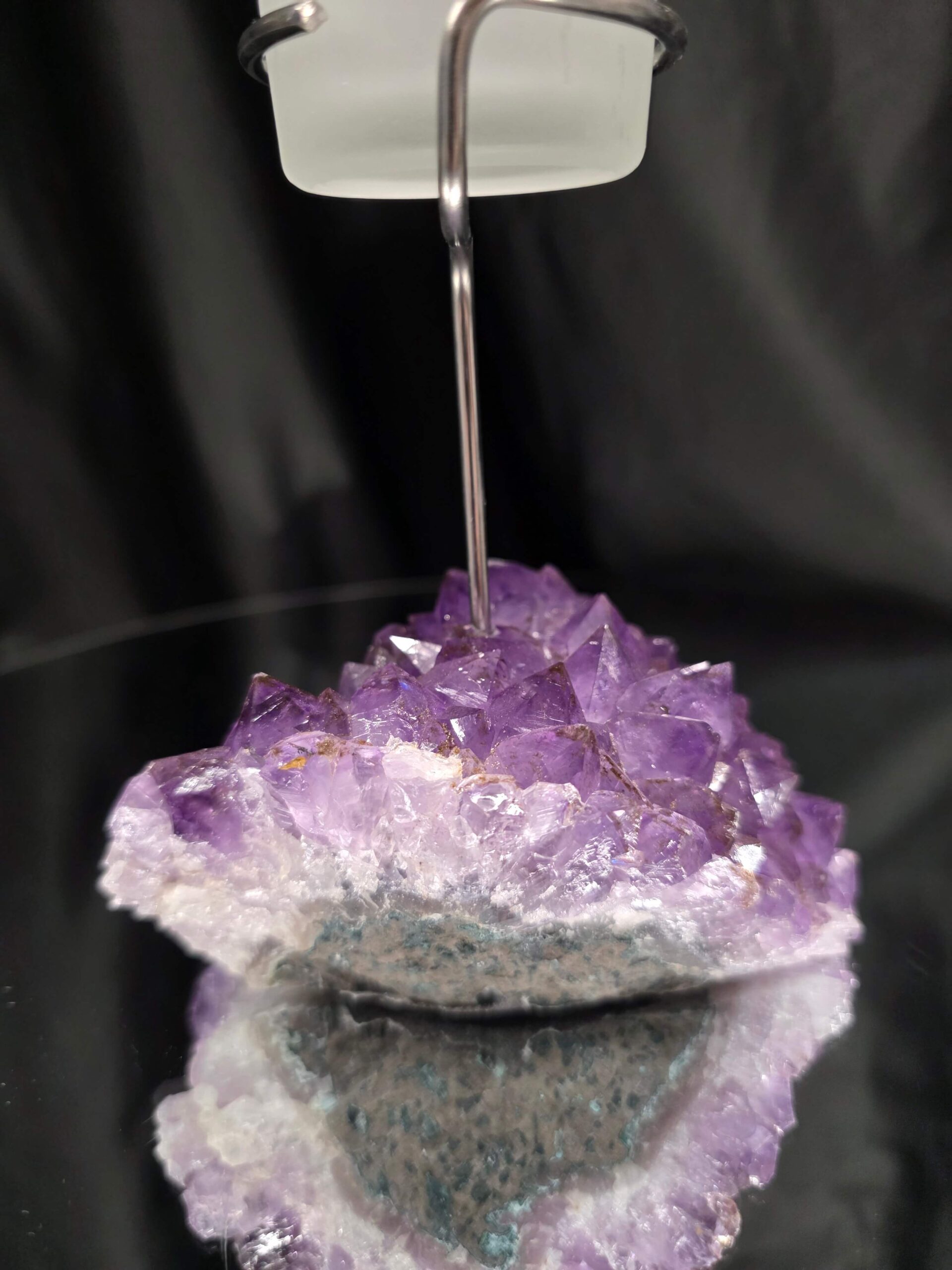 Premium A Grade Amethyst Candle No. 2 Cluster Druzy / 1 Cup Tealight Holders 763g H18xW11.5xD9cm - Image 9