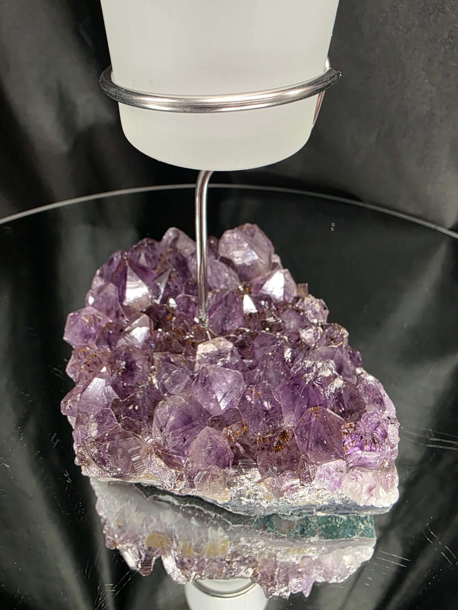Premium A Grade Amethyst Candle No. 3 Cluster Druzy / 1 Cup Tealight Holders 846g H17xW11xD9.5cm - Image 7