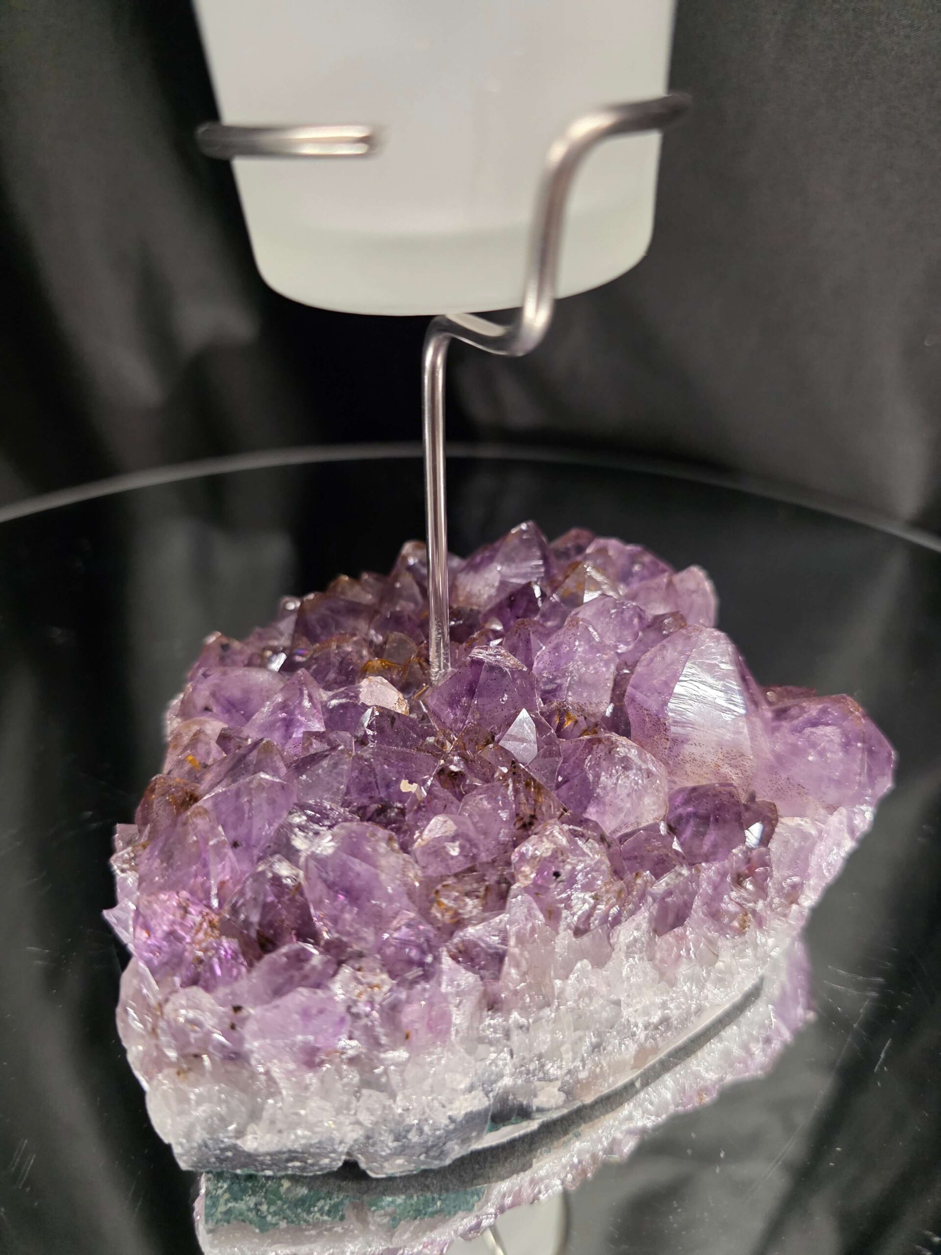 Premium A Grade Amethyst Candle No. 3 Cluster Druzy / 1 Cup Tealight Holders 846g H17xW11xD9.5cm - Image 8