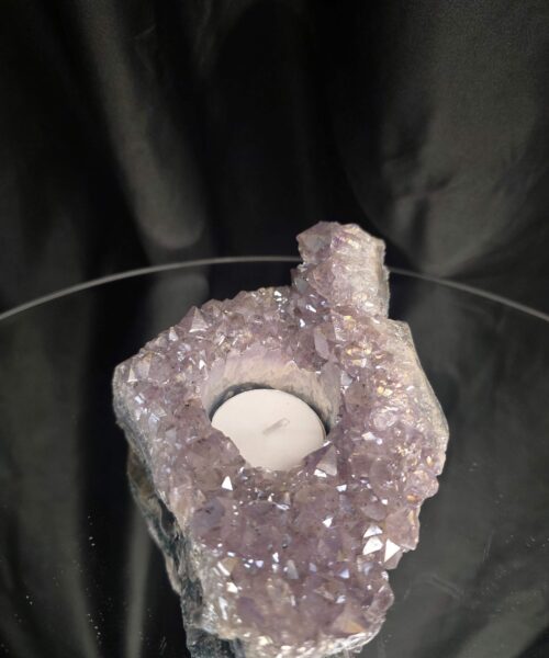 Large Amethyst Angel Aura Premium Candle 2 Handpicked 748g H6.5xW14xD11cm A Grade Cluster Druzy Tealight Holders - Image 10